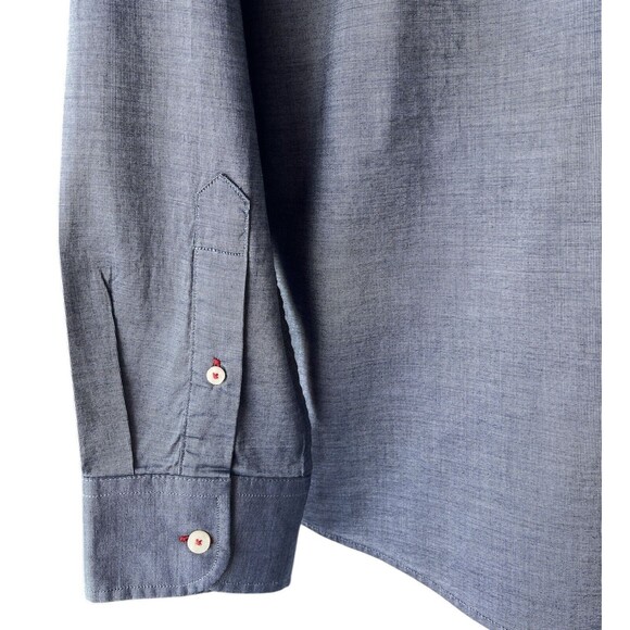 UNTUCKit Wrinkle Free Pio Cesare Shirt Mens Size XXL Blue Cotton‎ Essential - Picture 4 of 12